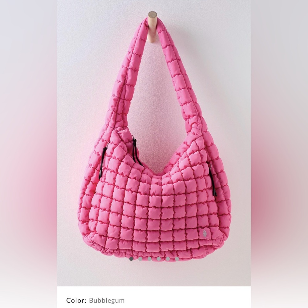 FREE PEOPLE Movement Quilted Carryall Bubble Gum